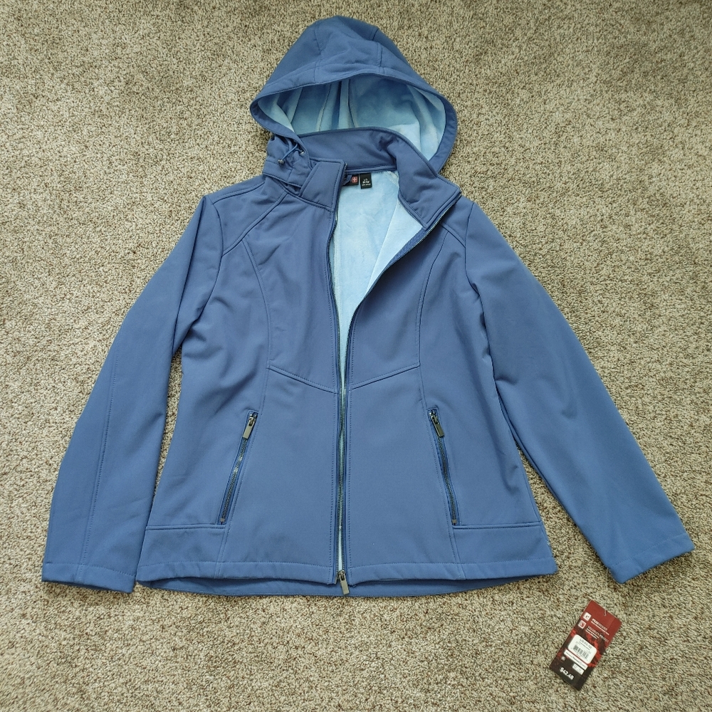 Women's blue Swiss tech jacket nwt